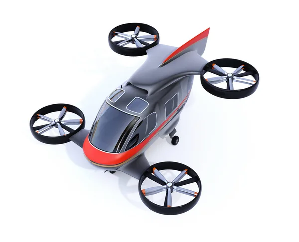 Self Driving Passenger Drone Isolated White Background Rendering Image — Stock Photo, Image