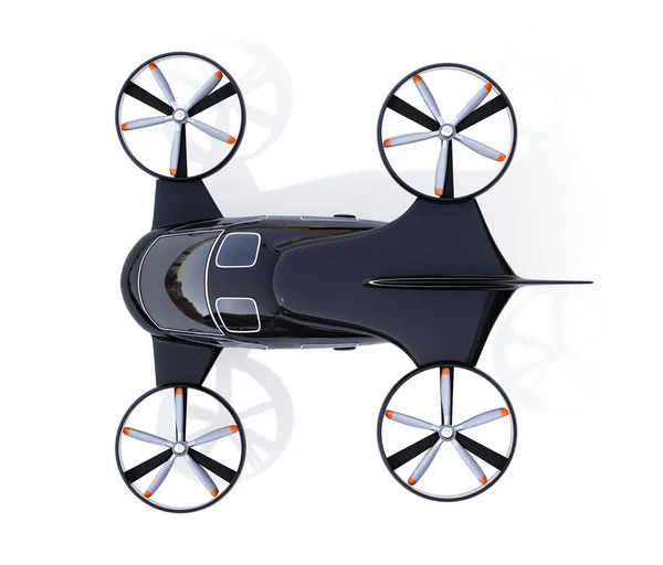Letecký Pohled Osobní Drone Izolovaných Bílém Pozadí Vykreslování Obrazu — Stock fotografie
