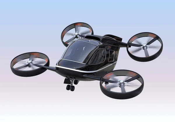 Self Driving Passenger Drone Flying Sky Rendering Image — Stock Photo, Image
