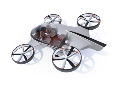 Yolcu uçağı beyaz arka plan üzerinde izole iç düzeni ile birleştirilmiş. Geriye dönük koltuk ön ve golf çantaları bagaja uzayda. 3D render resim.