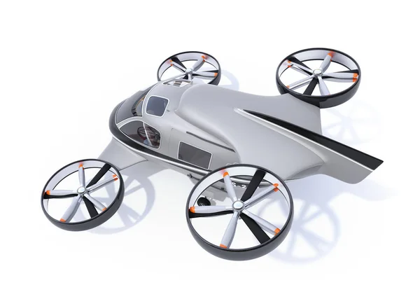 Bakifrån Passagerare Drone Isolerad Vit Bakgrund Rendering Bild — Stockfoto