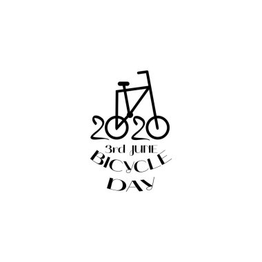 Dünya Bisiklet Günü vektör şablonu. Pankart, tebrik kartı ya da yazdırma için tasarım.
