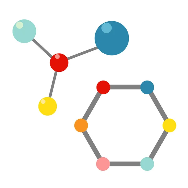 Vektorfarbige Illustration Des Proteinmolekül Sets — Stockvektor