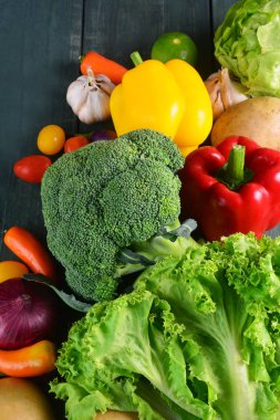 Taze organik sebze, sağlıklı gıda.