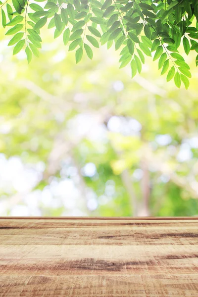 Empty wooden and blurred green nature garden background. - Stock Image -  Everypixel