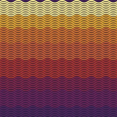 Renkli dalgalı çizgilerin kusursuz tekrarlayan deseni
