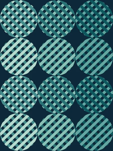 Motif Répétitif Géométrique Sans Couture Cercles Rayés — Image vectorielle