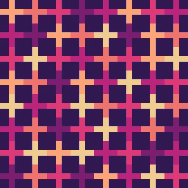 Motif Géométrique Sans Couture Répétition Croix Sur Fond Violet — Image vectorielle