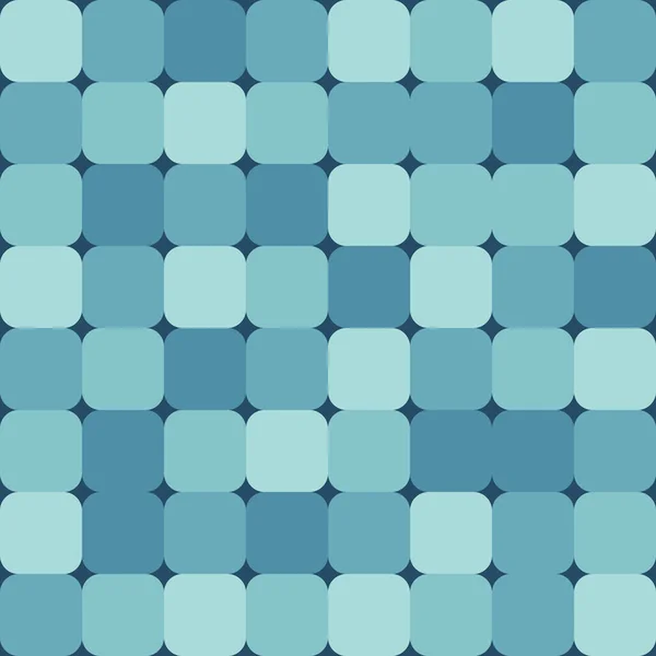 青い正方形の幾何学的なシームレスな繰り返しパターン — ストックベクタ
