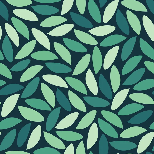 Nahtlos Wiederholtes Muster Bläulich Grüner Blätter — Stockvektor