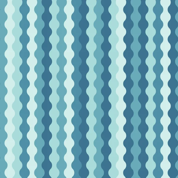 Seamless Repeating Pattern Blue Vertical Wavy Stripes — Stock Vector