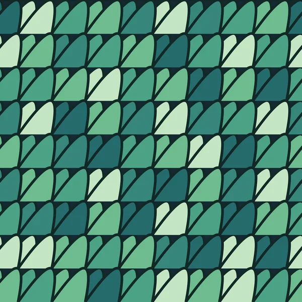 Modèle Répétitif Sans Couture Triangles Verts Avec Bords Arrondis — Image vectorielle