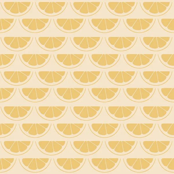 Nahtlos Wiederholendes Muster Von Zitronen Auf Hellgelbem Hintergrund — Stockvektor