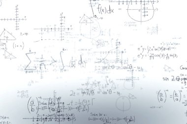 Matematik Denklemler siyah arka plan üzerine