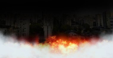Yanan ateşi ile dijital bileşik şehir