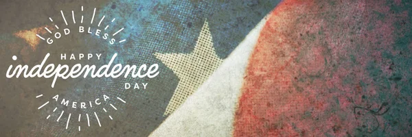 Щасливий День Незалежності Проти Зморщеного Національного Прапора — стокове фото