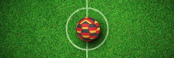 Fútbol Colores Alemanes Contra Vista Cerca Del Césped Astro — Foto de Stock