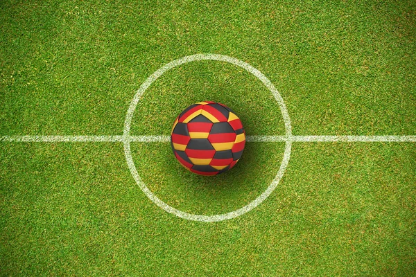 Fútbol Colores Alemanes Sobre Fondo Verde — Foto de Stock