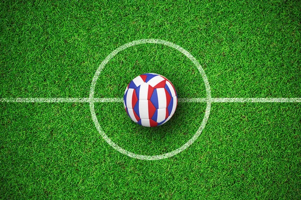 Fútbol Colores Franceses Contra Vista Cerca Del Césped Astro — Foto de Stock