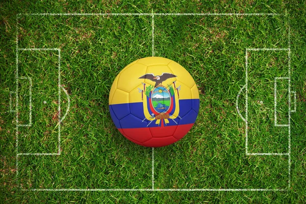 Calcio Colori Ecuador Contro Erba — Foto Stock