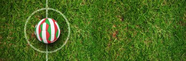 Futbol çim karşı İtalya renklerde