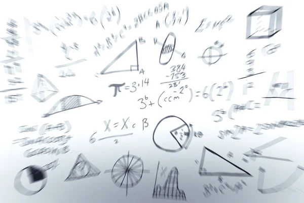 Formule Matematica Sfondo Bianco — Foto Stock