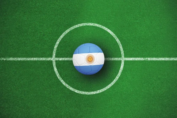 Fútbol Colores Argentinos Contra Plan Campo Fútbol — Foto de Stock