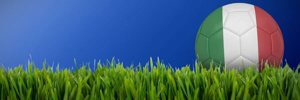 Football Italy Colours Close Grass Mat — Stock Photo, Image