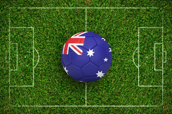 Fútbol Australia Colores Contra Hierba Verde — Foto de Stock