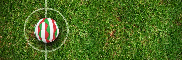 Voetbal Italië Kleuren Tegen Gras — Stockfoto