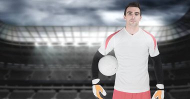 Futbol kaleci topu gol tutan dijital bileşik