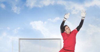 Futbol kaleci golü kaydetme dijital bileşik