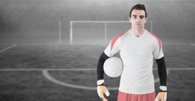 Futbol kaleci futbol tutan dijital bileşik