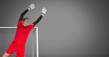 Futbol kaleci golü kaydetme dijital bileşik