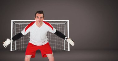 Futbol kaleci golü kaydetme dijital bileşik