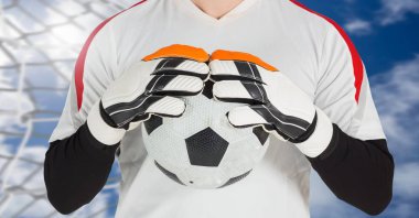 Futbol kaleci futbol gol tutan dijital bileşik