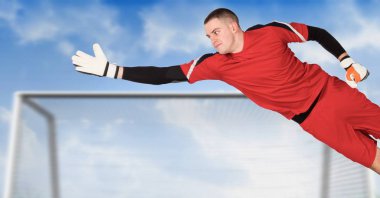 Futbol kaleci golü kaydetme dijital bileşik