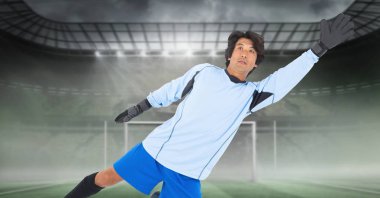 Futbol kaleci golü kaydetme dijital bileşik