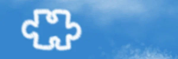 Zusammengesetztes Bild Des Puzzlesymbols Auf Blauem Hintergrund — Stockfoto