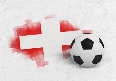 Siyah ve beyaz futbol parşömen karşı