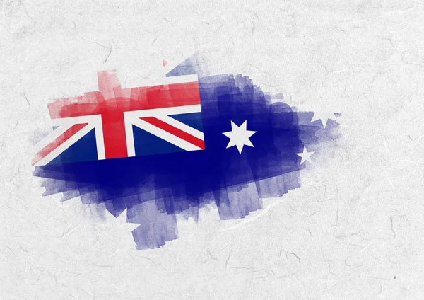 Australia Bandera Nacional Contra Pergamino — Foto de Stock