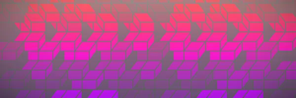 紫の抽象的な背景とカラフルな幾何学的な正方形 — ストック写真