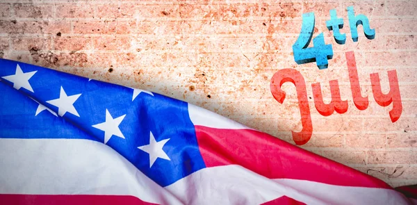 Bandiera Degli Stati Uniti Contro Immagine Muro — Foto Stock