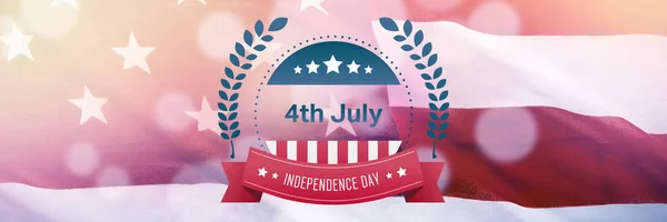 Dzień Niepodległości Graficznych Przeciwko Zbliżeniu Nas Flagi — Zdjęcie stockowe