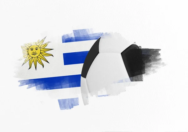 Fútbol Blanco Negro Contra Fondo Gris Generado Digitalmente — Foto de Stock