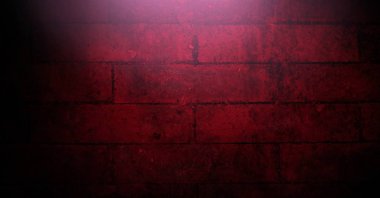 Dijital bileşik Vignette ve ışık kırmızı tuğla duvar arka plan