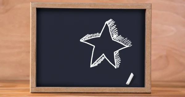 Digital Composite Star Education Drawing Blackboard — Stock Photo, Image