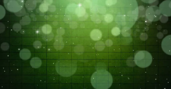 Цифровая Композитная Звезда Боке Над Виньеттой Свет Фоне Зеленой Кирпичной — стоковое фото