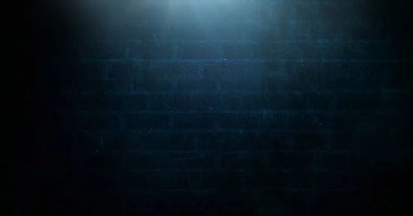Digitale Composiet Van Vignet Licht Blauw Bakstenen Muur Achtergrond — Stockfoto