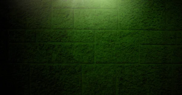 Digitális Kompozit Matrica Fény Zöld Tégla Fal Háttér — Stock Fotó